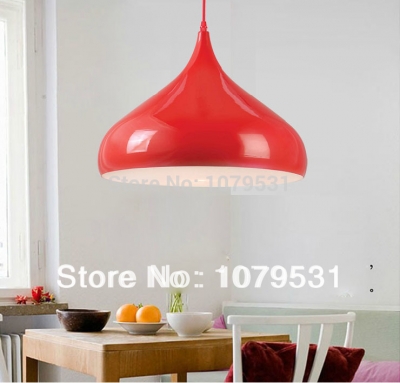modern brief aluminum cover black/red/white/yellow/purple dining room pendant light with e27 led lights(diameter 42cm) [other-types-7665]