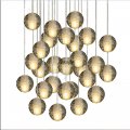 modern crystal chandelier ball-shaped pendant lamp 3 in the shadow of the earth meteor style lights pendentes g4 led lamps
