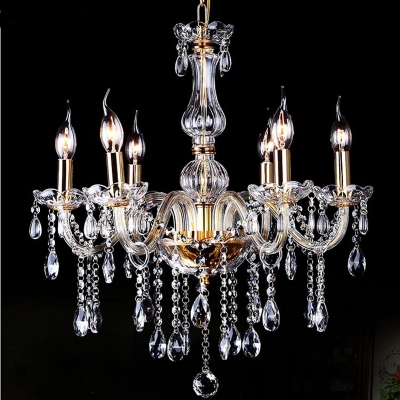 modern crystal chandeliers light 6 lights 4w led bulbs included chandeliers light gold plating crystal e14 bulbs for living room