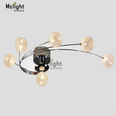 most popular style ball design contemporary iron chandelier for living room l75* w45cm,6 ribs [modern-pendant-light-7090]