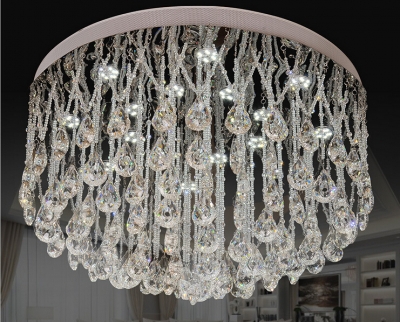 new modern crystal chandelier led ceiling fixtures dia60*h20cm lustres living room lights [modern-crystal-chandelier-4920]