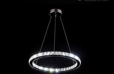 new modern round led crystal chandelier light lamp fixture guaranteed + ! 12pcs led,dia 300mm