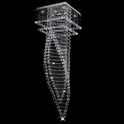 new nice modern contemporary chandelier crystal led lamp staircare lighting l60*w60*h250cm [modern-pendant-light-6939]