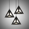 personality triangle vintage pendant lamp adjustable creative retro loft iron bar living room decoration hanging chandelier