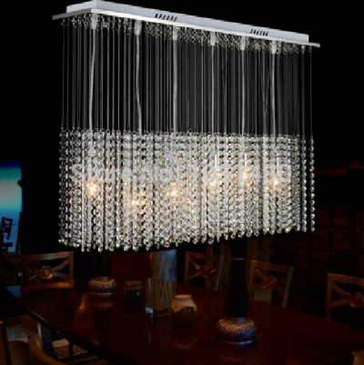 promotion s new modern linear rectangle decorative lighting dinning room crystal pendant lights [crystal-pendant-light-4846]