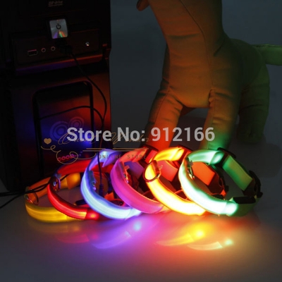 rechargeable usb dog collar flashing led pet collar glowing puppy cat necklace ring accessories [pet-collar-4114]