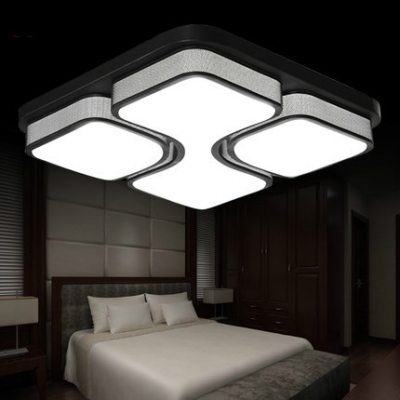 110v/220v square acrylic led ceiling light white/black color iron led ceiling lamp for living room modern home lighting [ceiling-lights-2942]