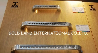 192mm Free shipping zinc alloy crystal glass cabinet door handle/furniture handle