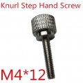 20pcs/lot stainless steel 304 m4*12 knurled head step hand thumb screws