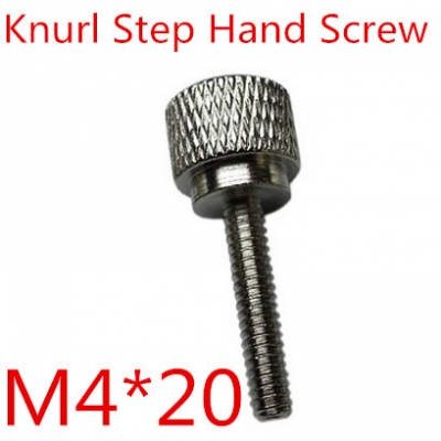 20pcs/lot stainless steel 304 m4*20 knurled head step hand thumb screws
