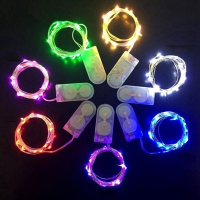 2m 20led copper wire string light button battery operated wedding party vase decoration waterproof fairy lights