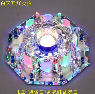 3w led crystal ceiling lamp for entryway dia 200mm