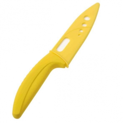 5" Chef Kitchen Ceramic Knife Knives with Sheath yellow