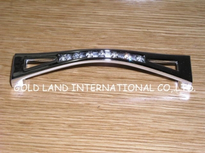 96mm Free shipping zinc alloy crystal glass Modern handle / wardrobe cupboard handle [A&L Crystal Glass Knobs &]