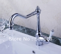 Brand New 1 Handle Chrome Finish Kitchen Sink Swivel Faucet Mixer Taps Vanity Brass Faucet L-9019