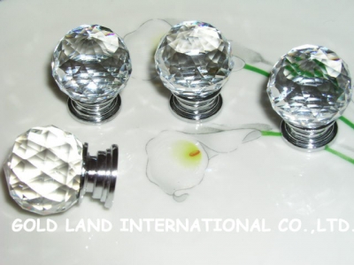 D30mmxH40mm Free shipping crystal glass furniture bedroom cabinet knobs