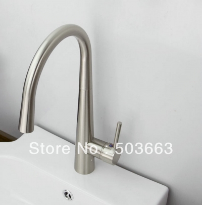 Luxury Nickel brushed Kitchen Basin Sink Pull Out Faucet Vanity Faucet Mixer Tap L-6037 [Kitchen Faucet 1660|]