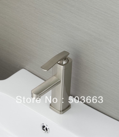 Luxury Single Handle Nickel Brushed Bathroom Basin Sink Faucet Mixer Taps Vanity Brass Faucet L-A29 [Nickel Brushed Faucet 2031|]