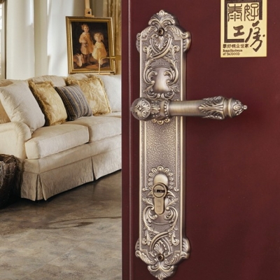 Modeled after an antique LOCK Green bronze Door lock handle door levers out door furniture door handle Free Shipping pb53