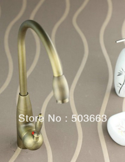 New Antique brass Bathroom Faucet Basin Sink Spray Single Handle Mixer Tap S-866 [Antique Brass Faucets 28|]