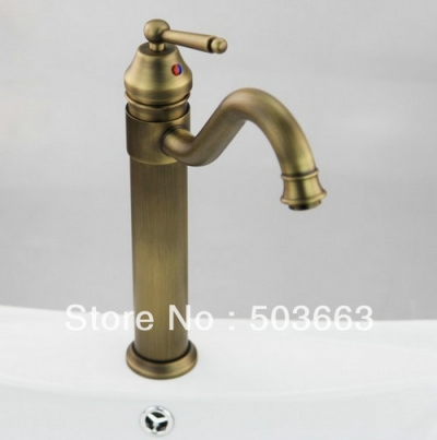 New Classic Antique brass Bathroom Faucet Basin Sink Spray Single Handle Mixer Tap S-852