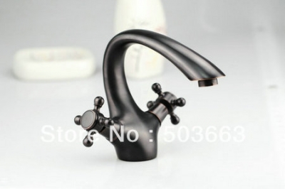 ORB Single Hole Surface Mount Black bronze Bathroom Basin Faucet brass Tap L-114