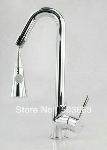 Wholesale New Brass Kitchen Faucet Basin Sink Pull Out Spray Mixer Tap S-824