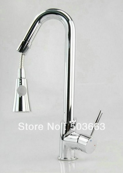 Wholesale New Brass Kitchen Faucet Basin Sink Pull Out Spray Mixer Tap S-824 [Kitchen Faucet 1610|]