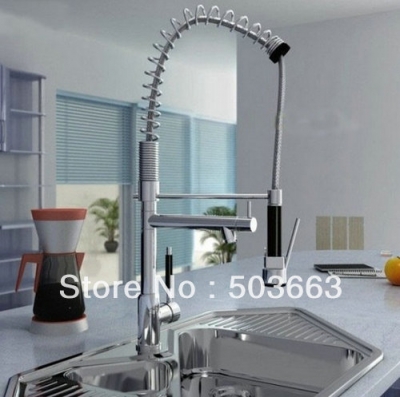 Wholesale New Brass Kitchen Faucet Basin Sink Pull Out Spray Single Hang Mixer Tap S-829