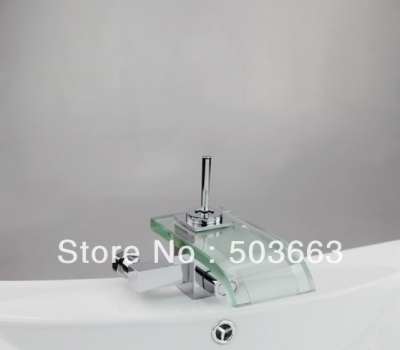 Wholesale Wall Mounted Chrome Faucet Bathroom Sink Tap Mixer waterfall Spout S-681