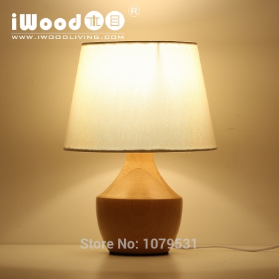 american wood table lamp modern personality wooden light bedroom bedside wood table lamp fabric wood lamp creative lamp [other-types-7585]