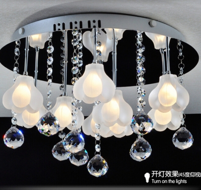 dia 400mm 9 lights lustres de sala flower chandelier 110v or 220v [crystal-chandelier-6213]