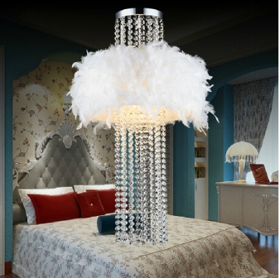 ! droplight ceiling lamp crystal feather ceiling light with best k9 crystal