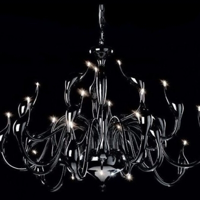 fedex 36 lights swan black chandelier led