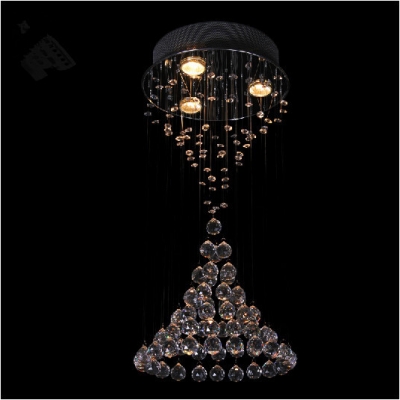glass chandelier crystals 110/220v d30cm h68cm