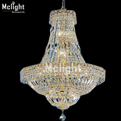 luxury imperial large big gold crystal chandelier light fixture vintage light fitment for el villa lounge decoratiion