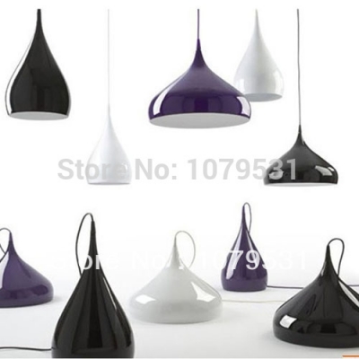 modern brief aluminum cover black/red/white/yellow/purple dining room pendant light,bedroom light lighting (diameter 25cm)