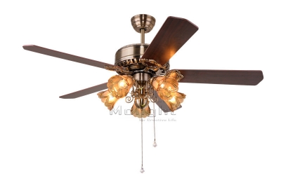 modern ceiling fan with light kits for restaurant el dining living room pendant lamp 5 blades foyer home decoration fans [ceiling-fans-6795]