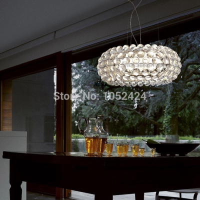 , modern pendant light, 1 light, diameter 50cm, acrylic metal plating