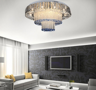 new design modern 3 layers led crystal chandelier ceiling lamp home decor lighting el lobby light [modern-crystal-chandelier-5228]