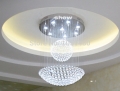 new flush mount modern foyer crystal chandelier dia60*h120cm , luxury lighting fixtures