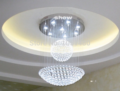 new flush mount modern foyer crystal chandelier dia60*h120cm , luxury lighting fixtures [modern-crystal-chandelier-5181]