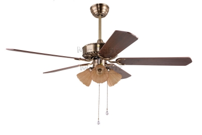 vintage ceiling fans with 3 light kits for foyer restaurant coffee house living room lamp 48 inch 5 wooden blade fixture