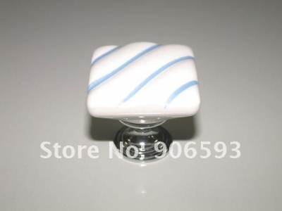10pcs lot free shipping Porcelain square pastoralism cabinet knob\\porcelain handle\\porcelain knob