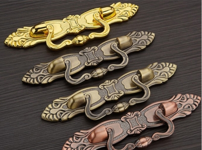 12 PCS/LOT Furniture Fitting Kitchen System Ambry Knob And Shoe Cabinet Door Handle Classical Antique Copper ( C:C:96MM L:172MM)