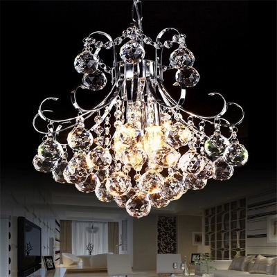16" godiva mini pendant crystal chandelier light in chrome & hanging kit guaranteed+ !