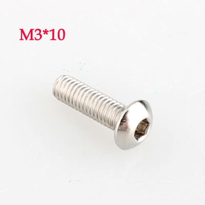 !! 2015 new 100pcs/lot metric thread m3x10 mm m3*10 mm 304 stainless steel hex socket head cap screw bolts