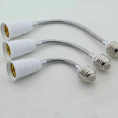 3pcs/lot e27 to e27 flexible extend lamp base 30cm e27 led light lamp adapter converter lamp socket base bhu2