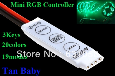 50pcs/lot,dc12v mini controller,hand led rgb controller for strip light smd 3528/ 5050/ 5630,whole [led-controller-amp-dimmer-3726]