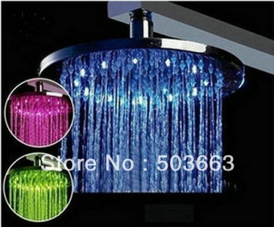 8''LED faucet bathroom chrome shower head b8103 rainfall led shower head
